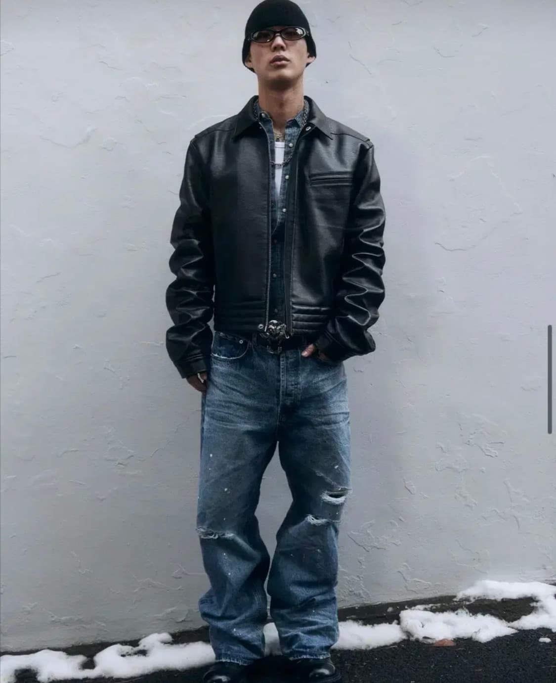 파아카이브 퍼커링 레더자켓(최저가) 상품이미지2