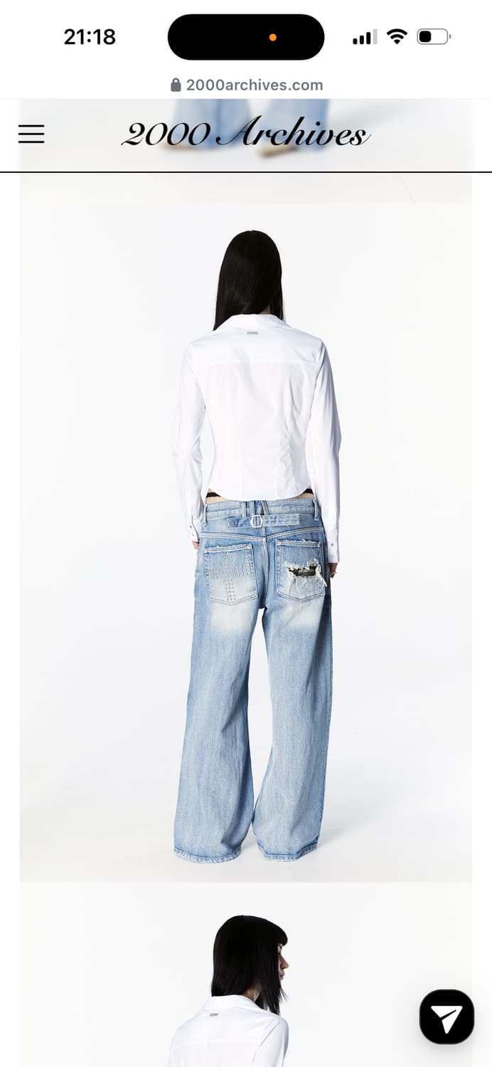 0size) 2000아카이브스 스나이더 데님팬츠 상품이미지2