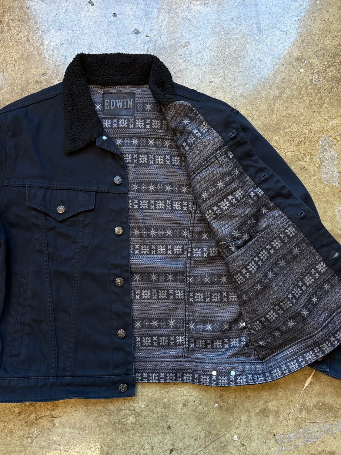 Edwin 코튼 쉐르파 트러커 자켓 상품이미지3