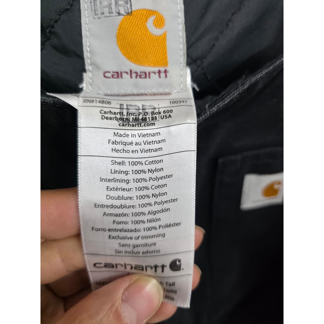 택포// 칼하트 오버롤 블랙 멜빵바지 L 상품이미지3