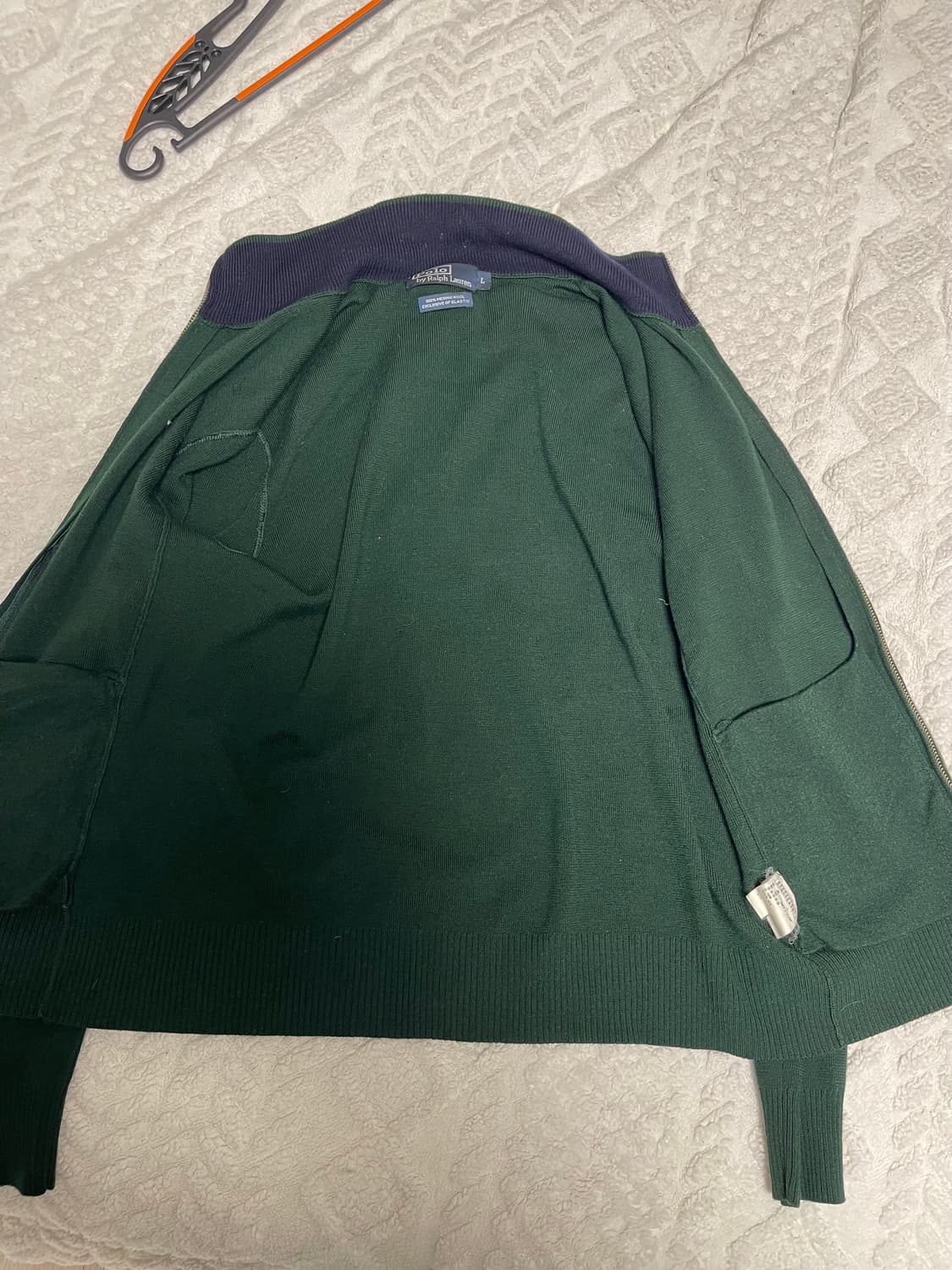 폴로 랄프로렌 메리노 울 집업 다크 그린 L 상품이미지8