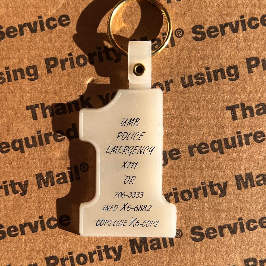 90s vtg UMB Police Emergency Keyring 상품이미지1