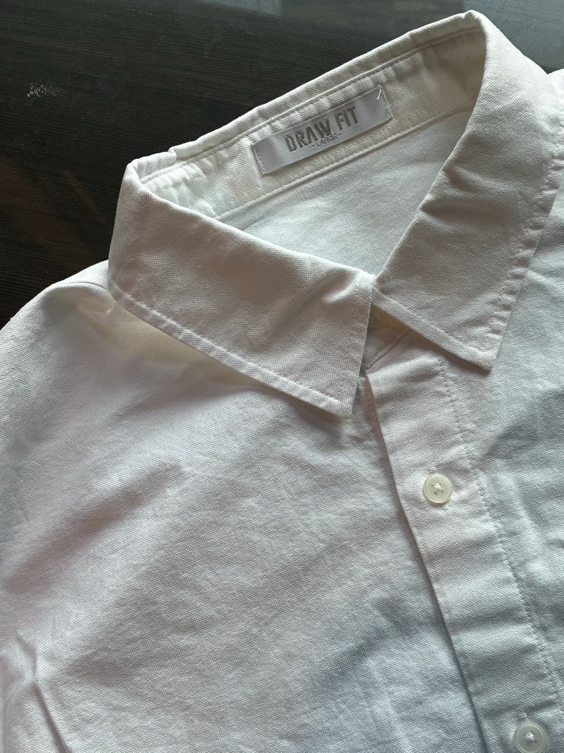 (L) 드로우핏 오버핏 옥스퍼드 셔츠 [WHITE] 판매 상품이미지9