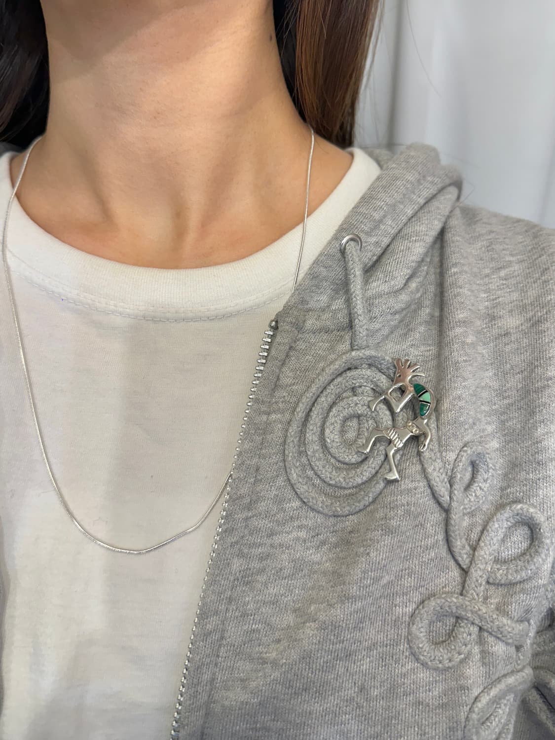 Turquoise Kokopelli Silver Pendant & Bro 상품이미지5