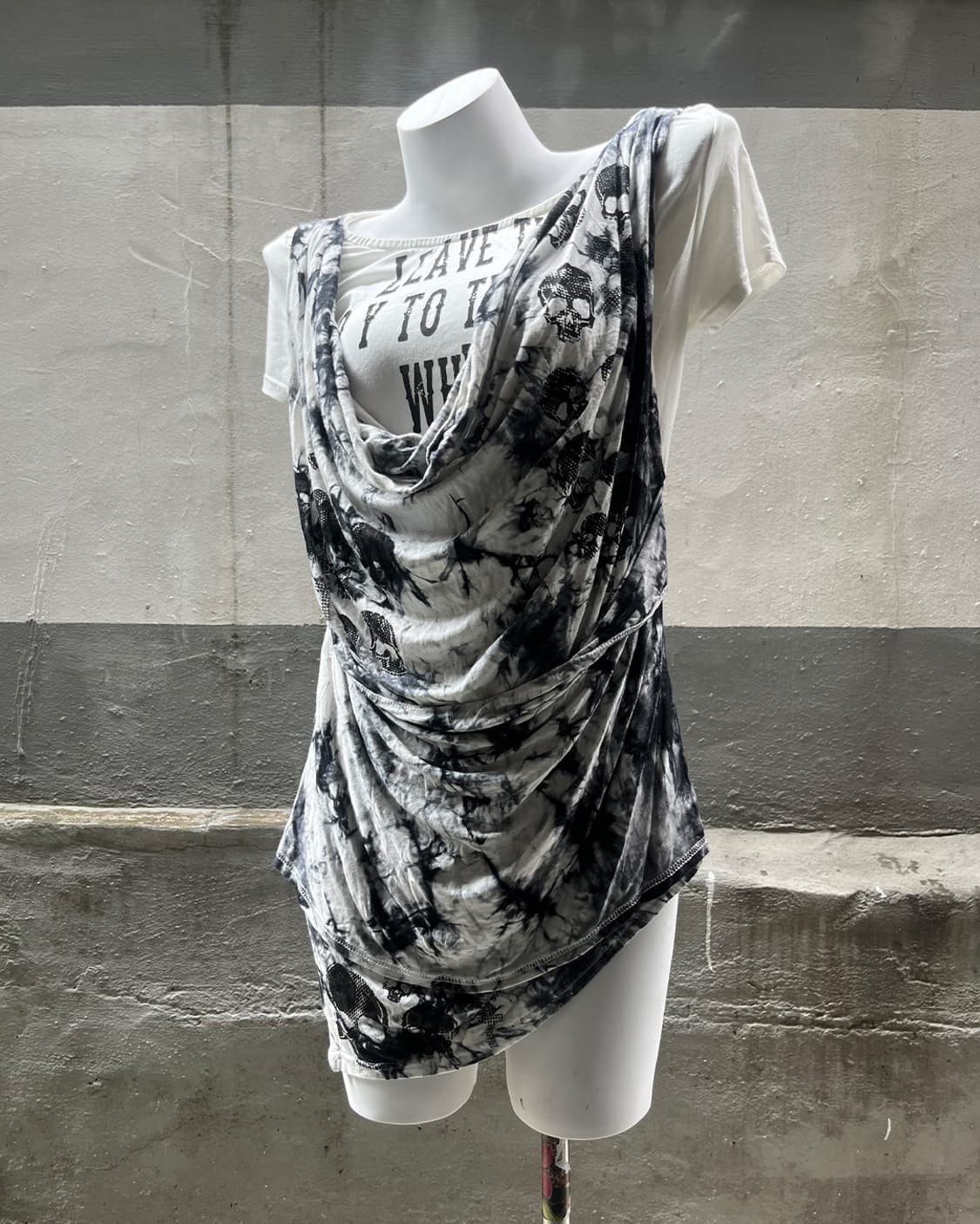 Ghost of Harlem draped tunic top 상품이미지5