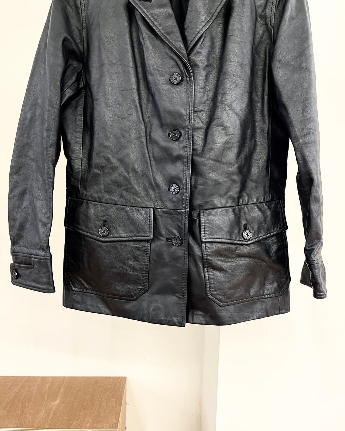 랄프로렌 블랙 레더 블레이저 자켓 상품이미지5