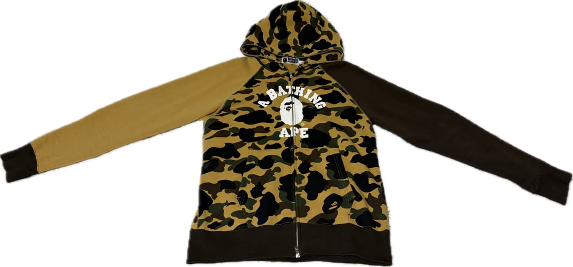 베이프 카모 크레이지 컬리지 풀 후드 집업M 상품이미지8