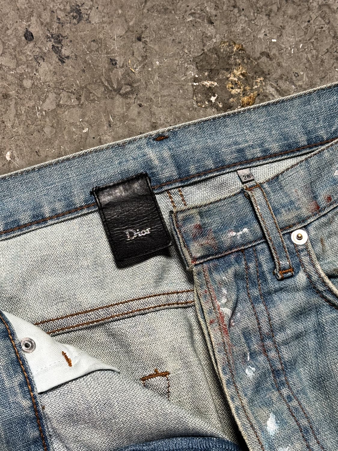 Dior Homme 2010ss Blood Paint Denimpants 상품이미지2