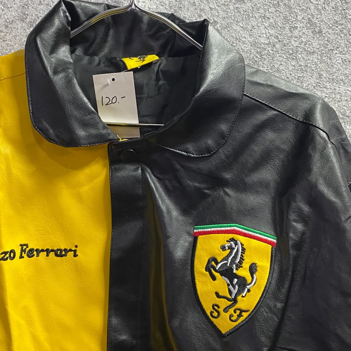 페라리 투톤 스타 레이싱 레더자켓 B3260 상품이미지3