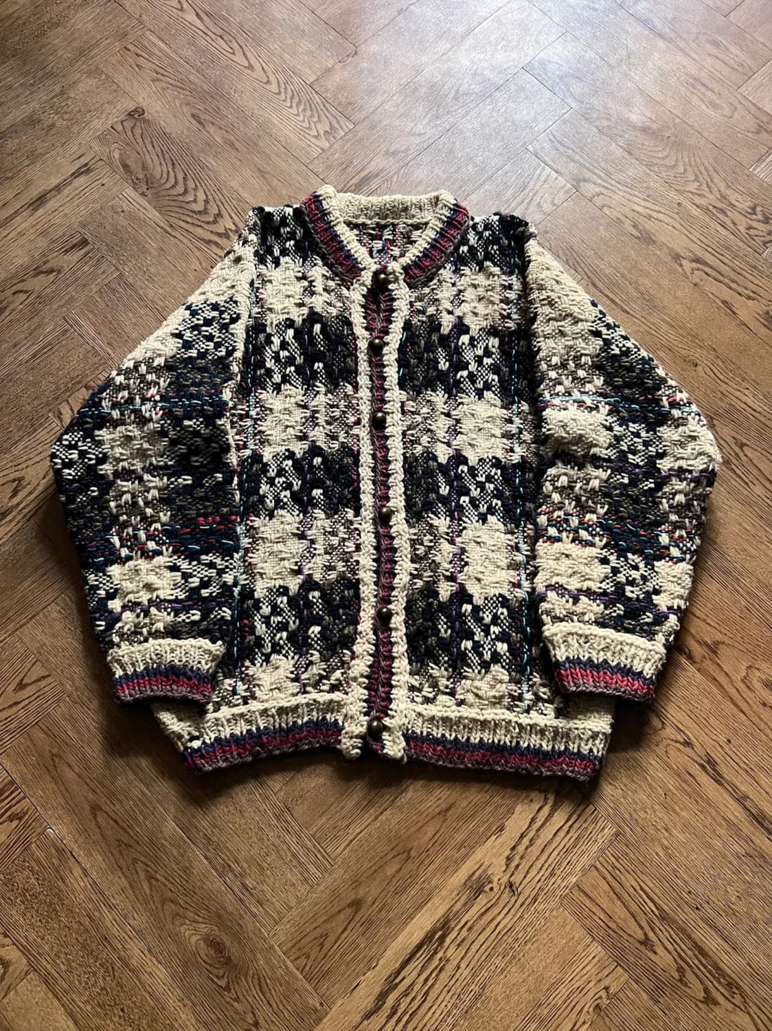 [L]90's 빈티지 핸드메이드 에콰도르 가디건 상품이미지1
