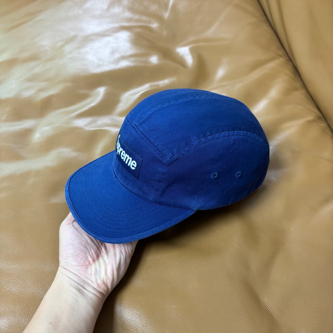 Supreme 슈프림 24fw 워시드 네이비 캠프캡 모자 (Navy) 상품이미지5