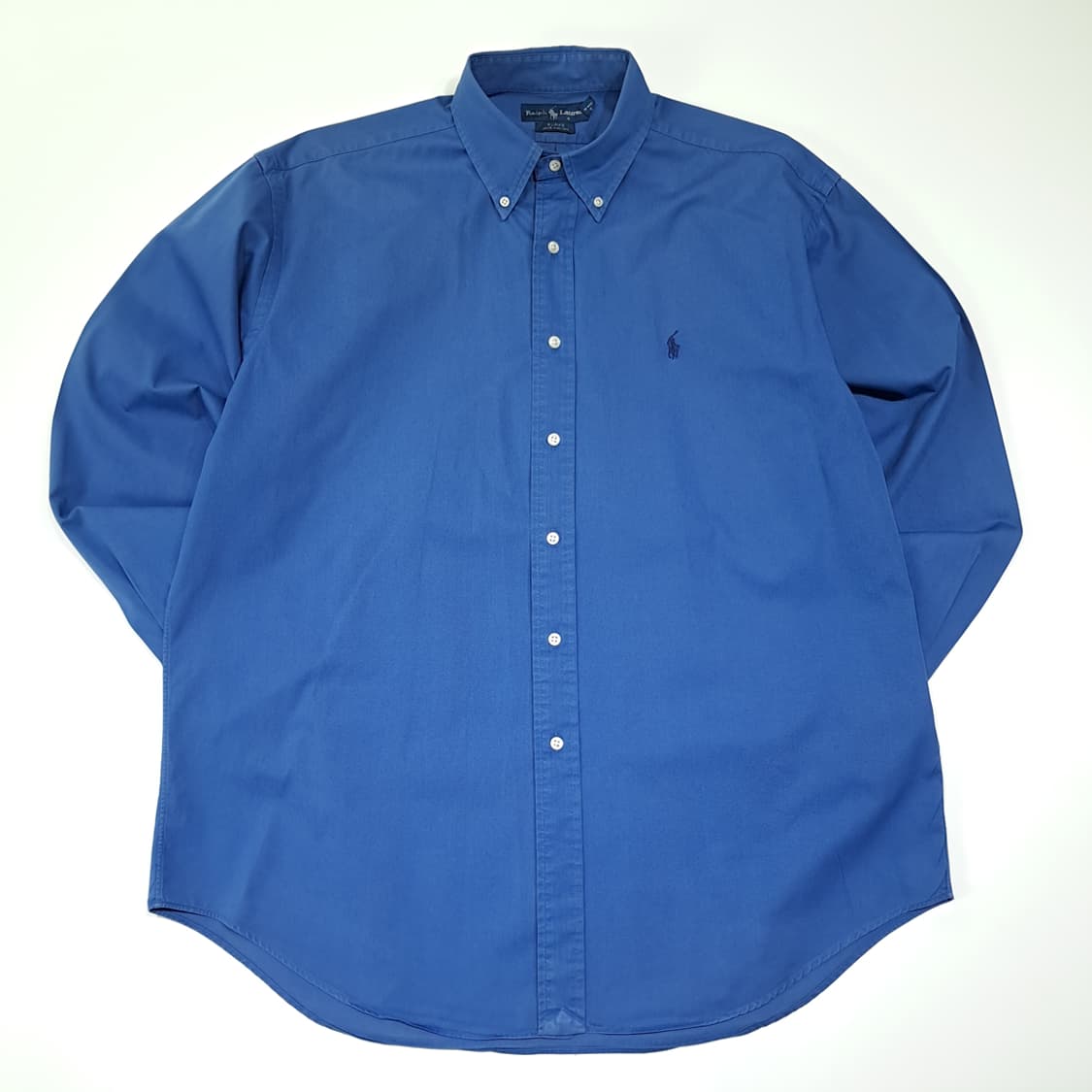 CL610 L 폴로 90s 코튼 버튼다운 아쿠아 블루 셔츠 남방 상품이미지1