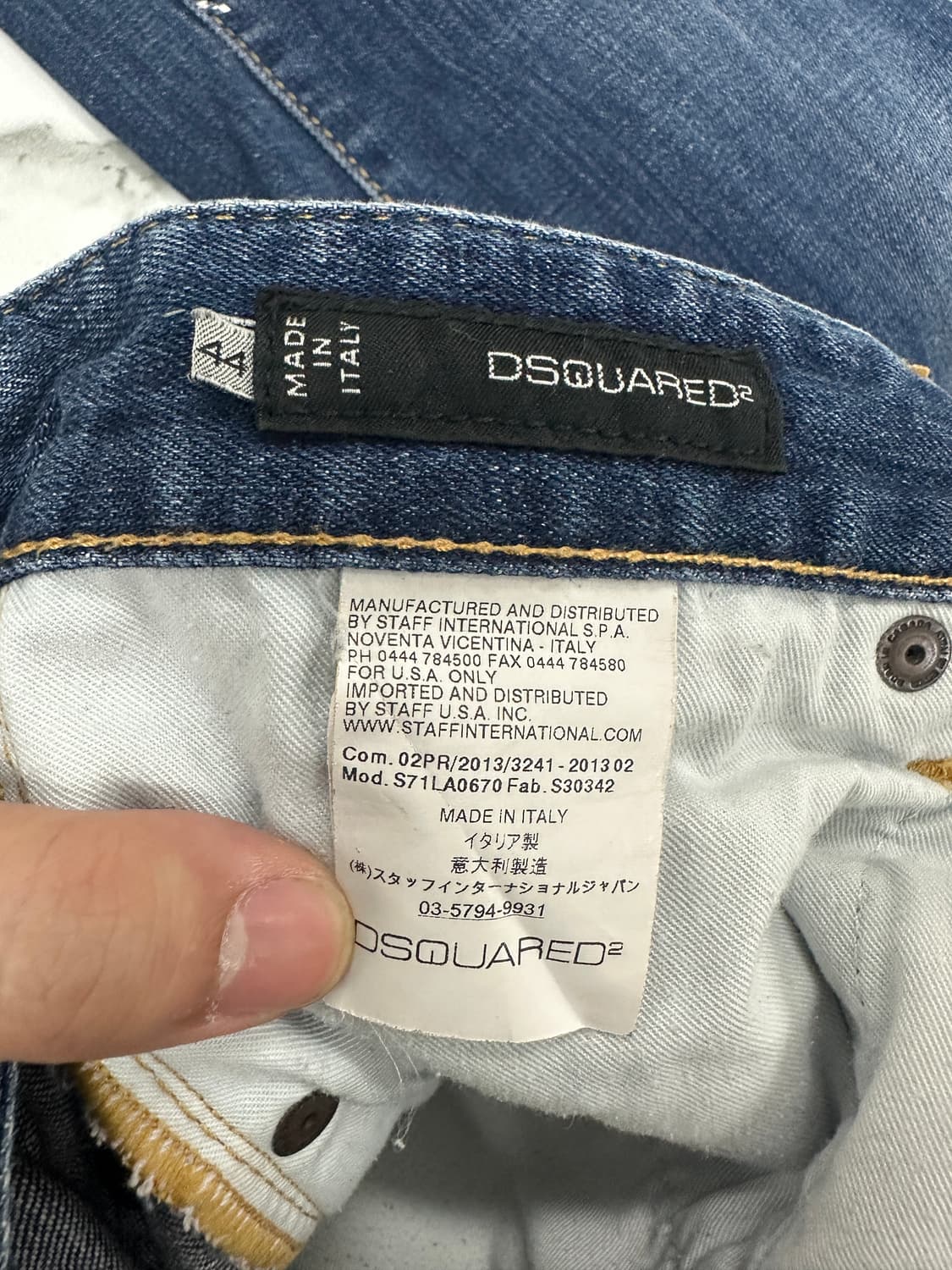 디스퀘어드 백포켓 프린팅 데님 팬츠 상품이미지3