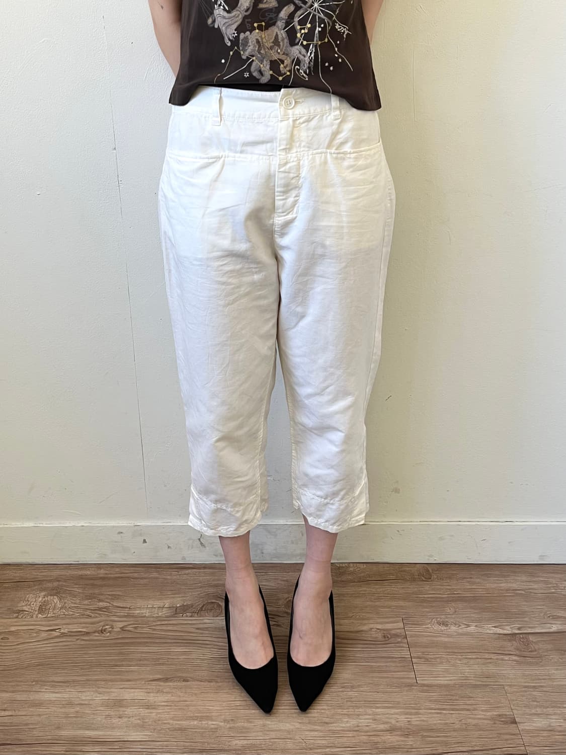 80’s Issey Miyake Plantation 화이트 팬츠 상품이미지5