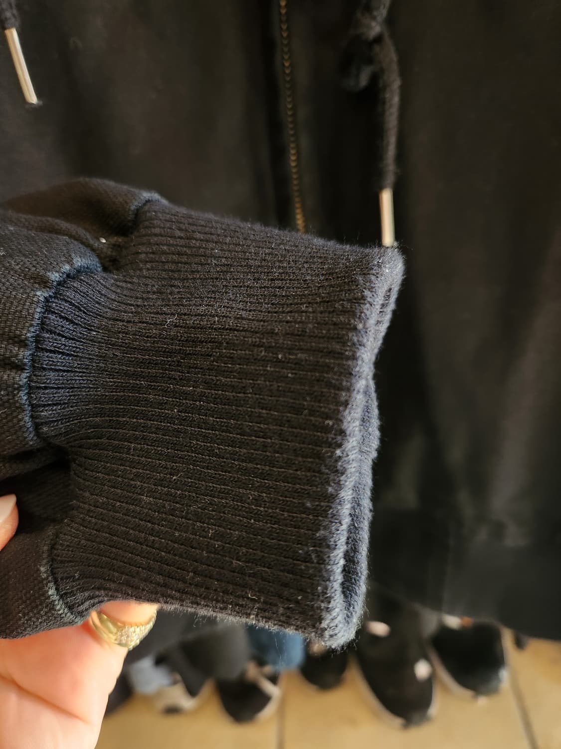 스투시 블랙 후드 집업 상품이미지5