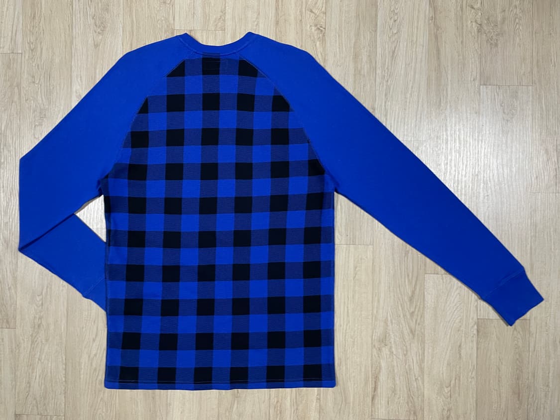 100) 폴로 랄프로렌 블루체크 와플 긴팔티(새제품) 상품이미지2