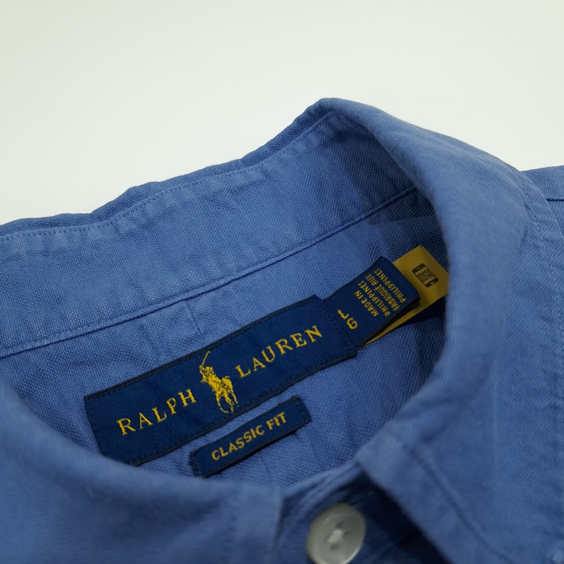 CN915 L 폴로 랄프로렌 QR 블루 긴팔 셔츠 남방 상품이미지4