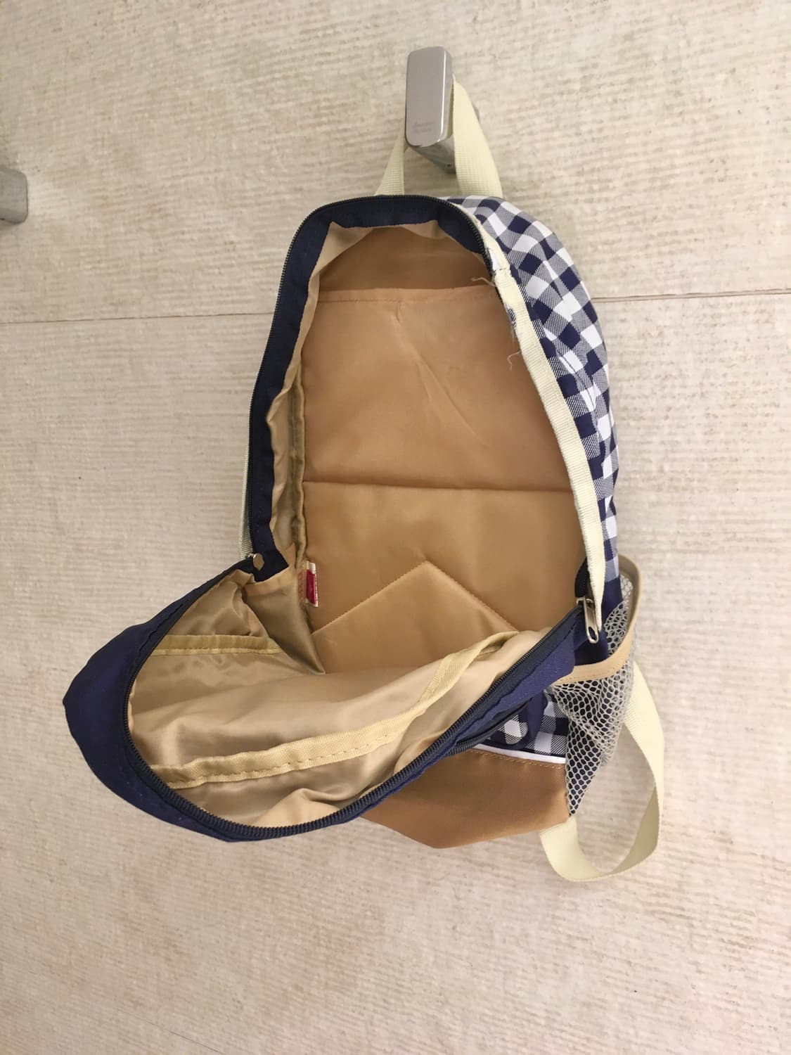 헤이세이 라떼갸루 체크 네이비 리본 백팩 모리걸 핀터레스트 가방 상품이미지2