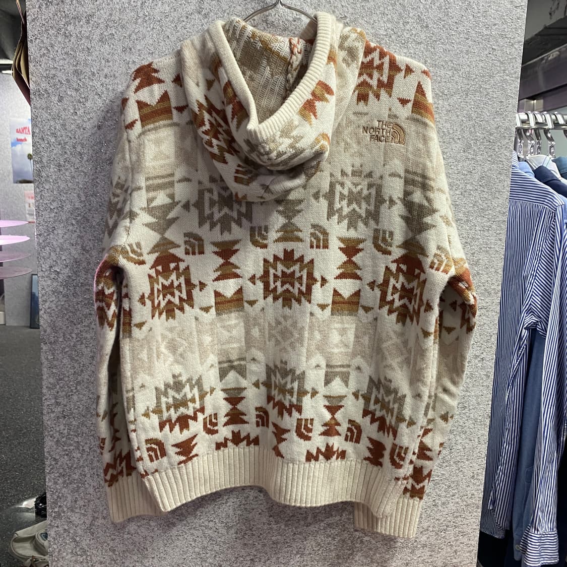 노스페이스 나바호 에어 울 베이지 스웨터 니트 집업 B3976  상품이미지6