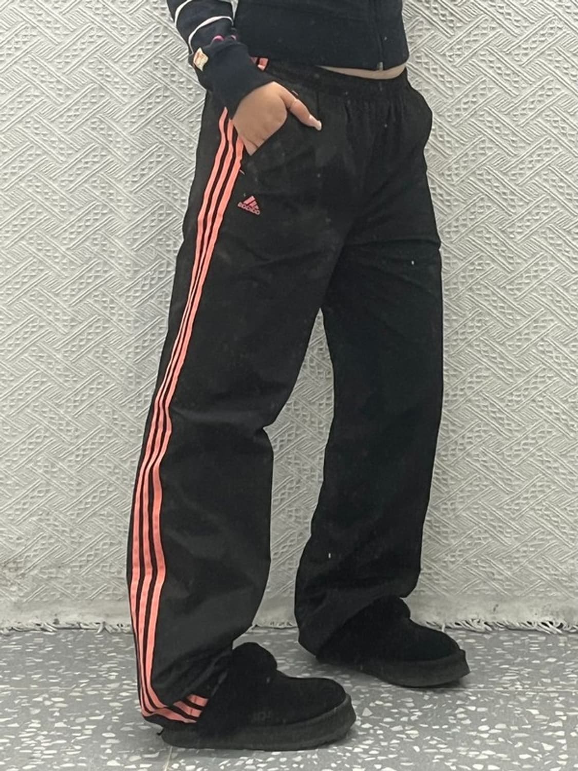 아디다스 블랙핑크 우븐 트랙팬츠 츄리닝바지 90 C06401 상품이미지1