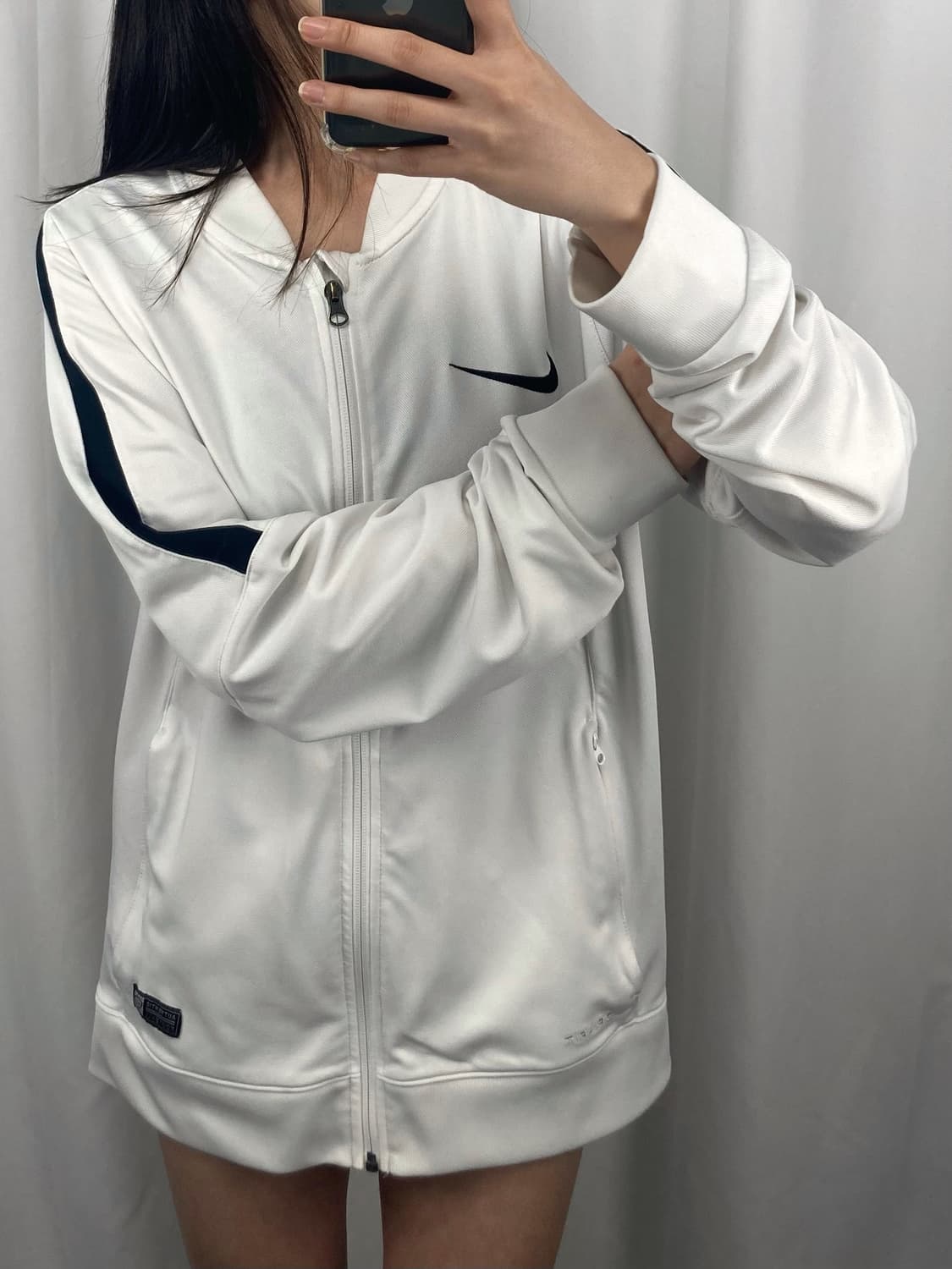 나이키 드라이핏 사이드라인 화이트 트랙탑 져지 상품이미지3