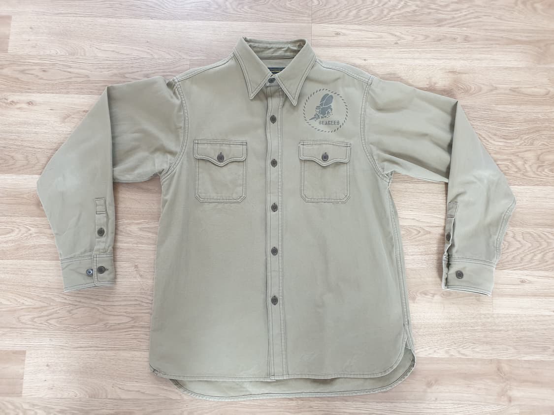 쿠쉬맨 헤링본 유틸리티 셔츠 XL사이즈 상품이미지1