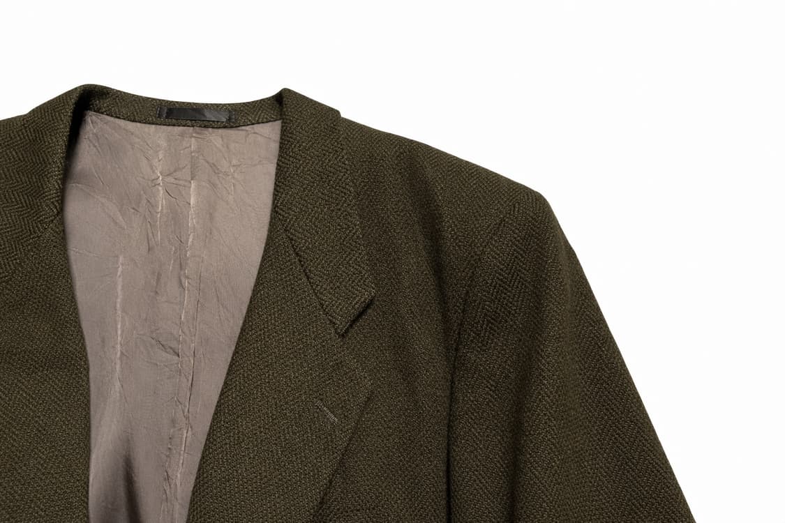 JPN 00s 일본 빈티지 폴스미스 런던 올리브 울 헤링본 블레이저 L 상품이미지4