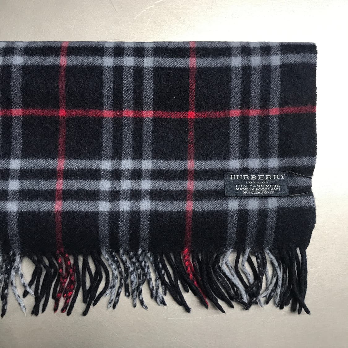 버버리 정품 캐시미어 머플러 네이비 상품이미지3