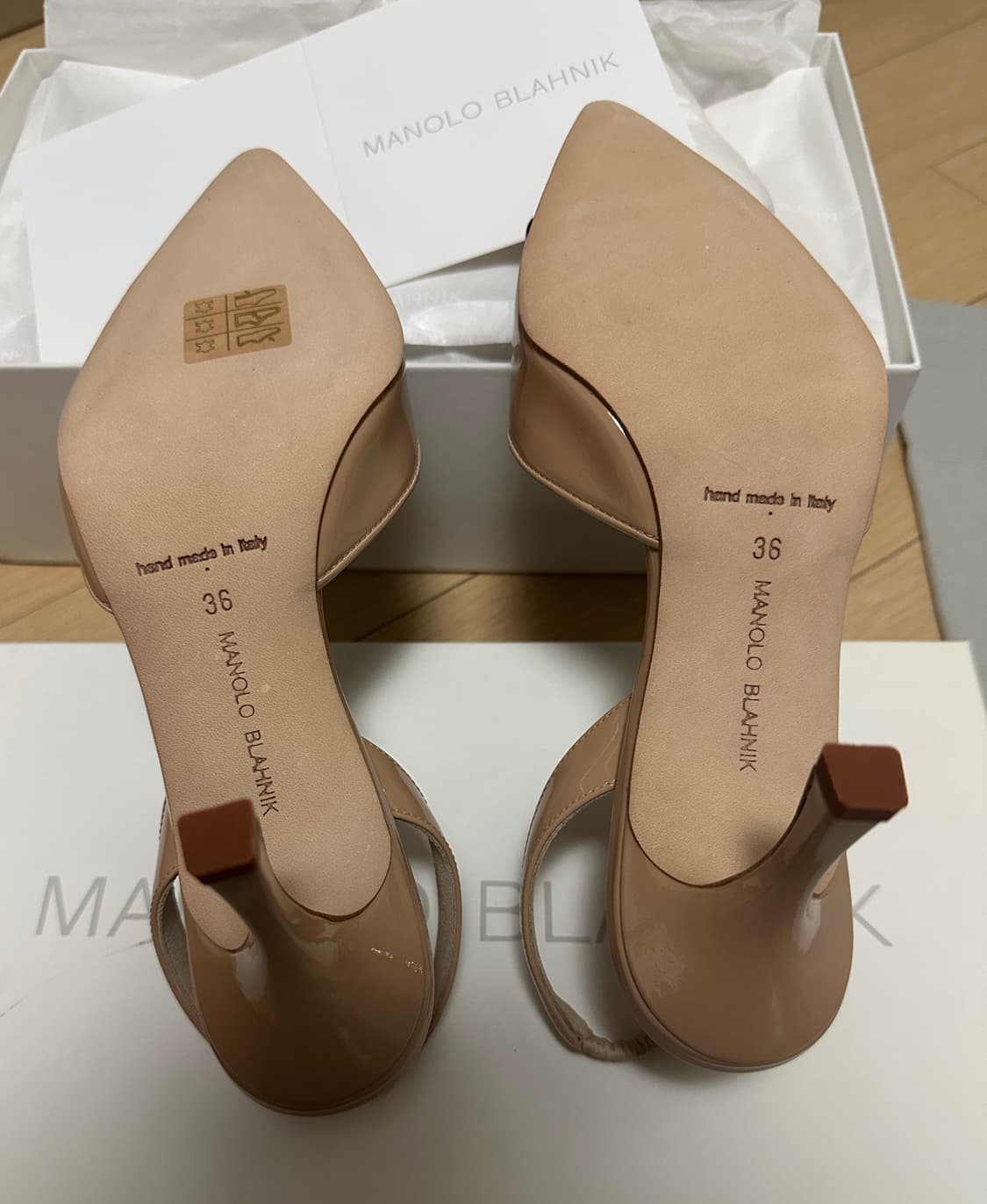 마놀로 블라닉 메이 슬링백 페이던트 미들힐 36eu 상품이미지4