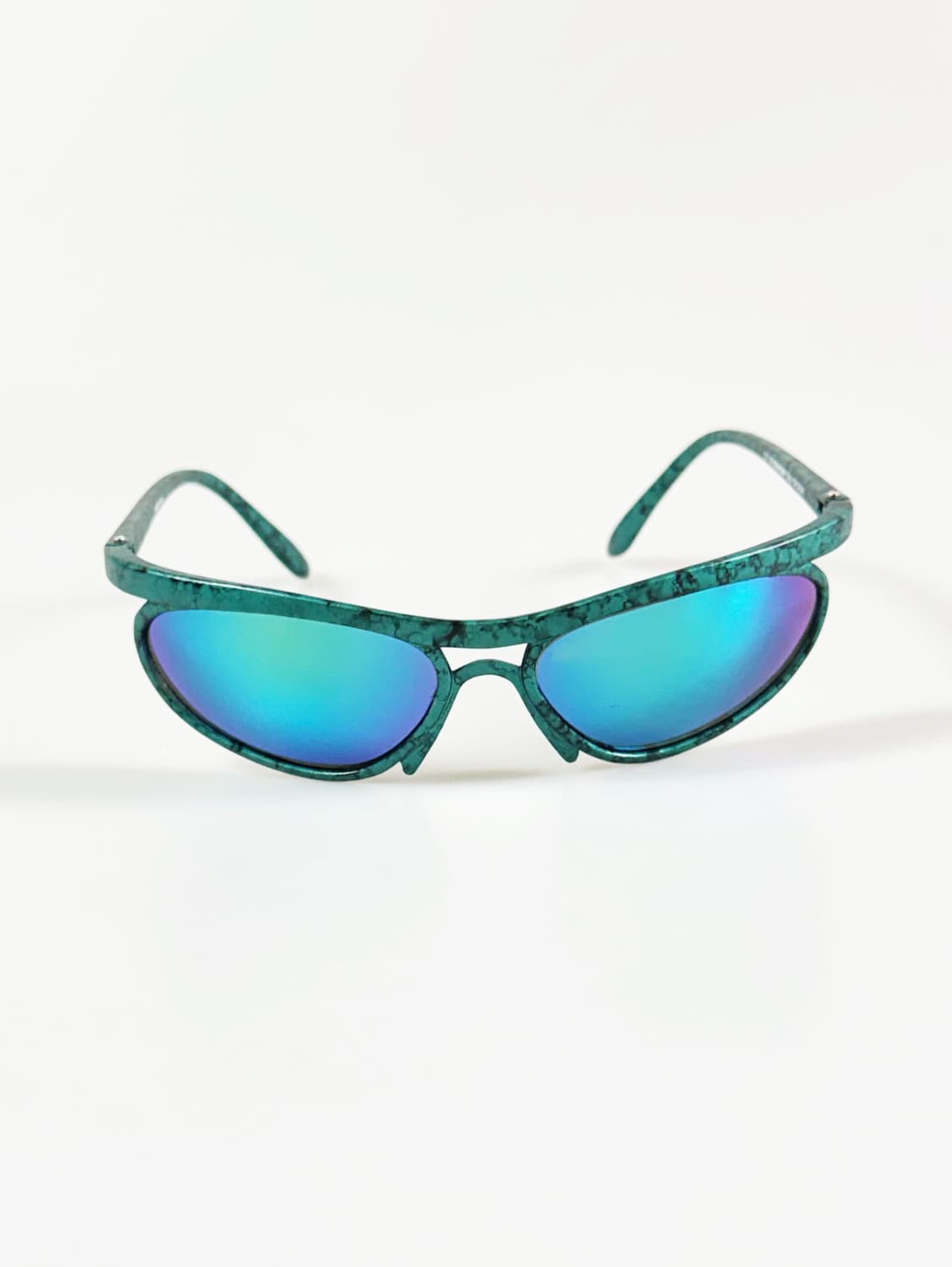 90s KANTLON 그린 마블 랩어라운드 빈티지 선글라스 상품이미지2