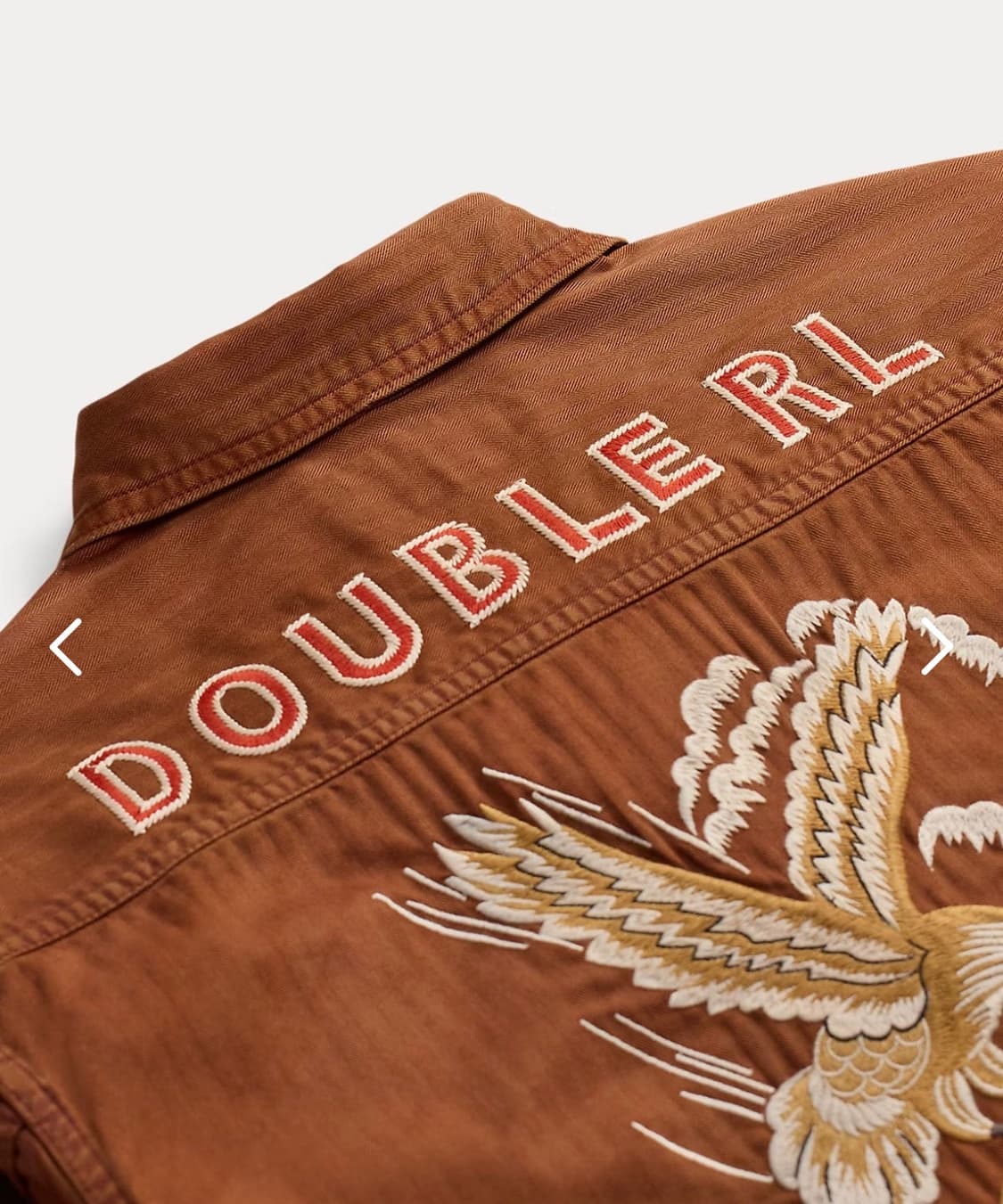 rrl 임브로이더 헤링본 트윌 오버셔츠 상품이미지3