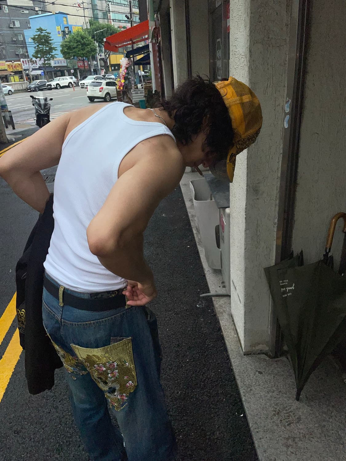 에드하디 청바지 큐빅 자수 팔아옷 상품이미지2