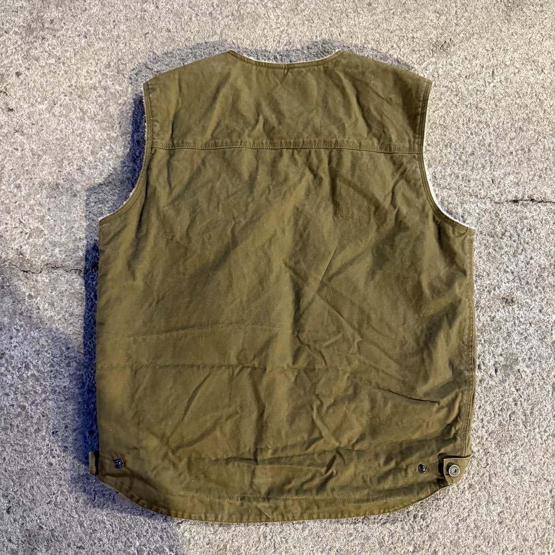 빈티지 양털 워크 베스트 모스그린 상품이미지3