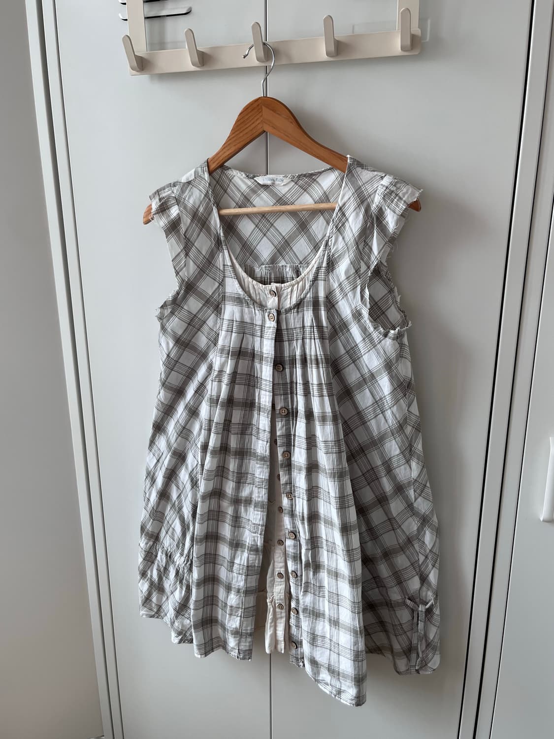 Eternal Flow 체크 레이어드 바선생 원피스 상품이미지6