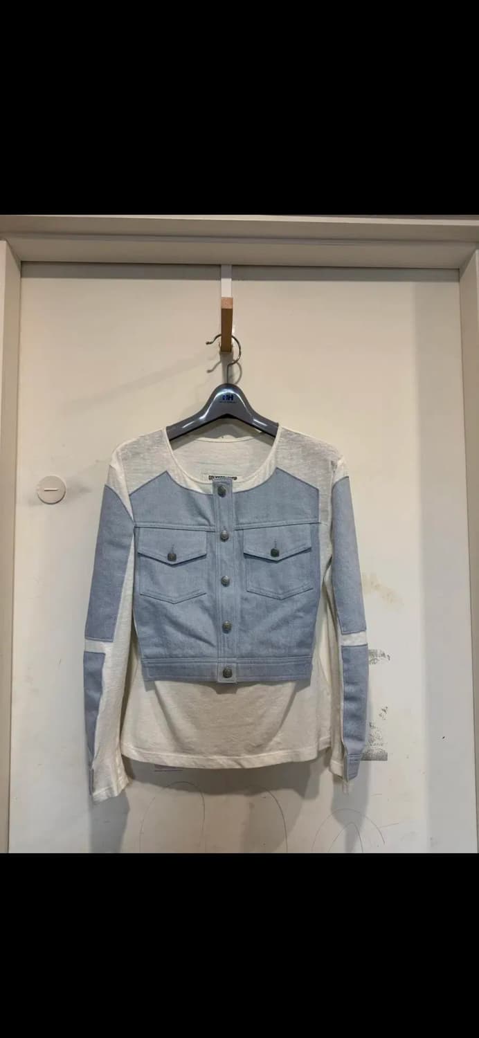 ODLYWORKSHOP 오들리워크샵 데님 하이브리브 탑 상품이미지3