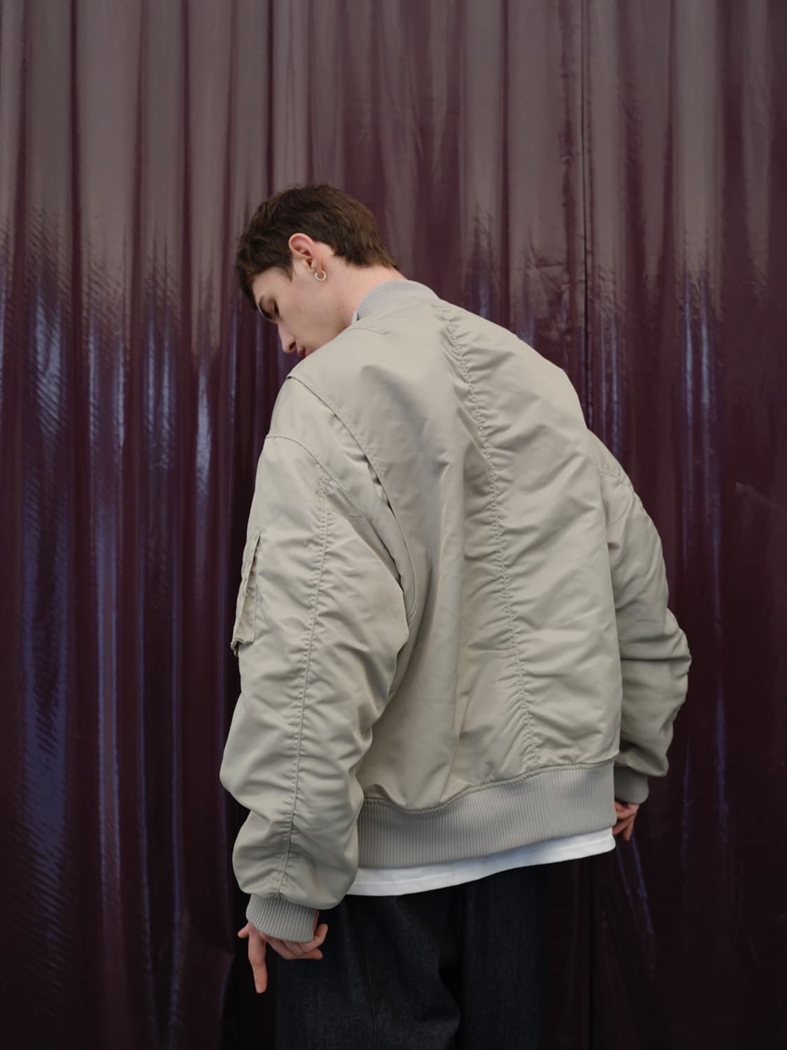 IEY 이에이 트위스트 오버사이즈 봄버(M) 상품이미지3