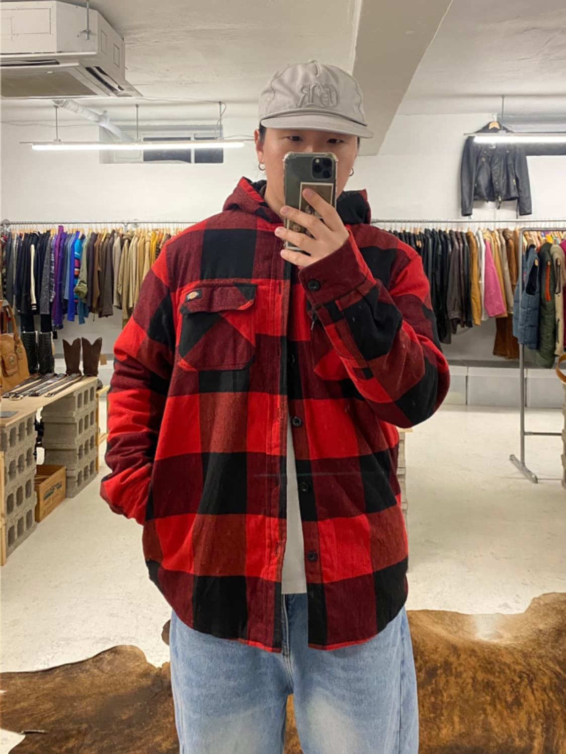 DICKIES ckeck hood jacket 상품이미지3