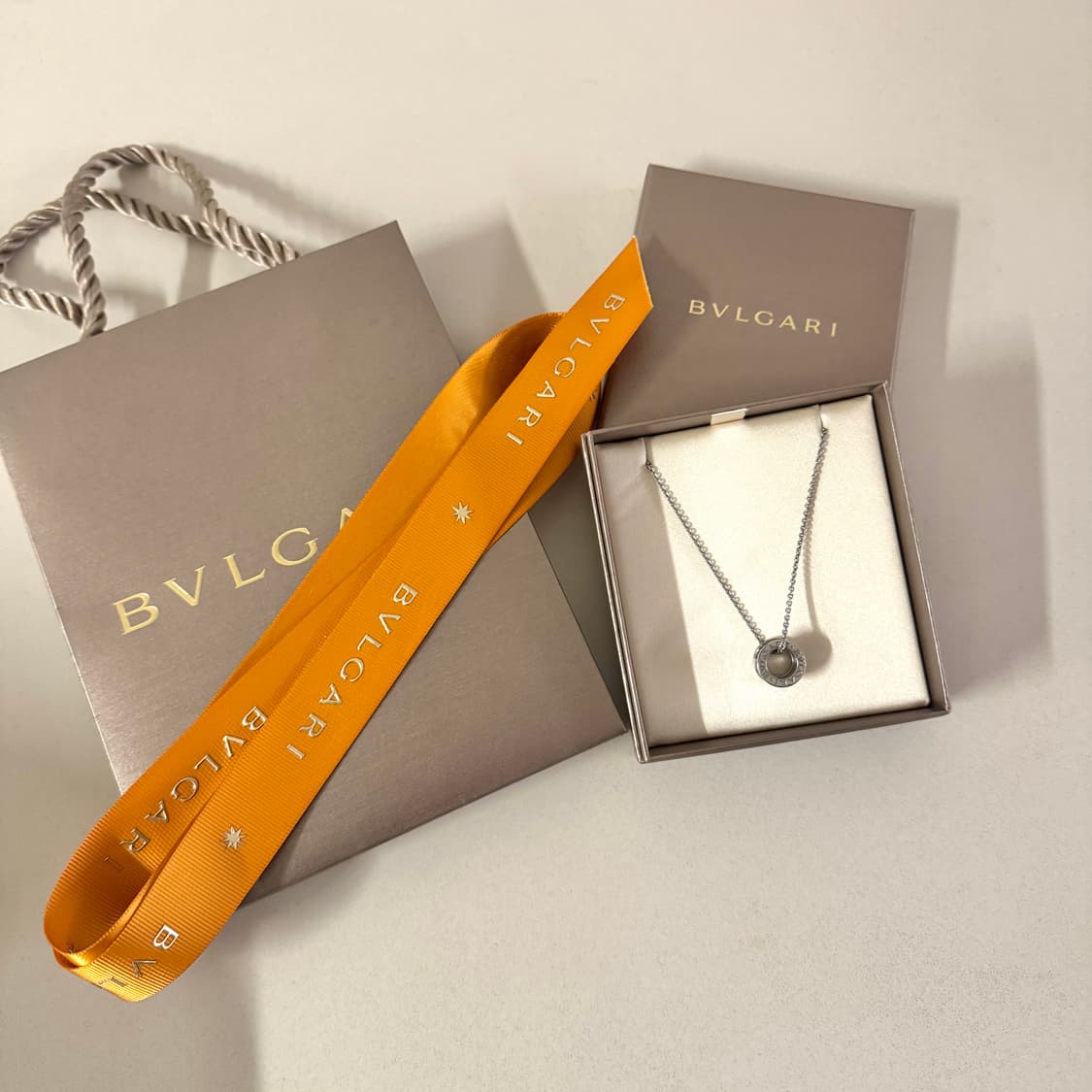 불가리 세이브더칠드런 목걸이 비제로원 실버 새상품급 상품이미지1