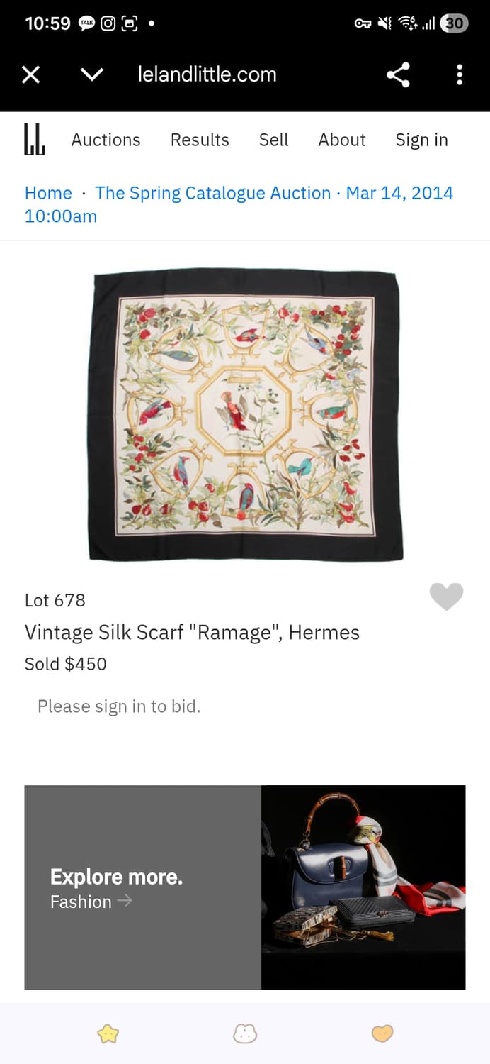 에르메스 90s 까레90 RAMAGE 라마지 라마쥬 패턴 스카프 상품이미지10