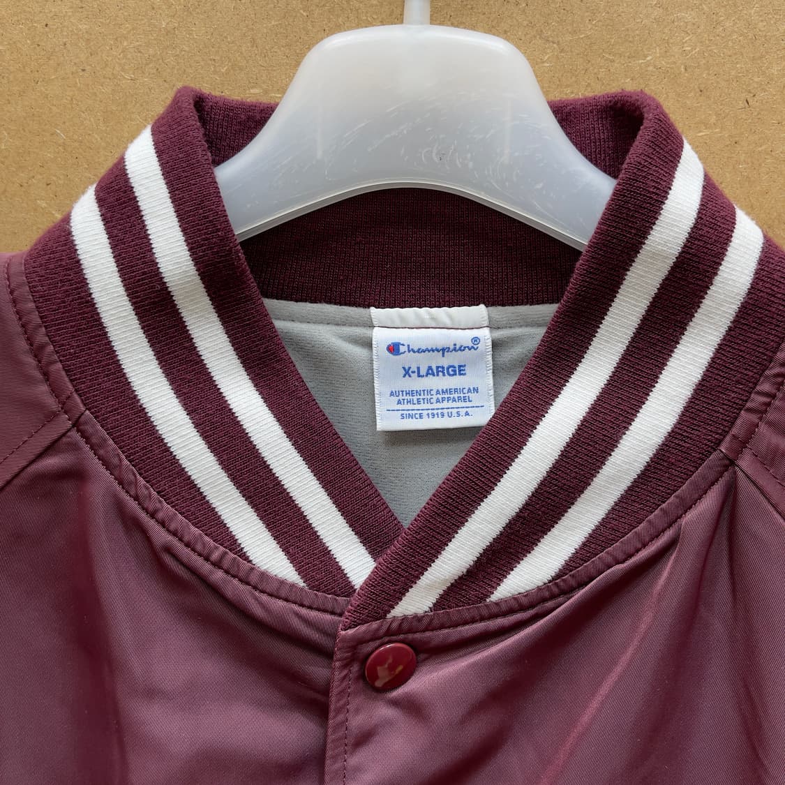 챔피온 나일론 바시티 자켓(버건디) 상품이미지4