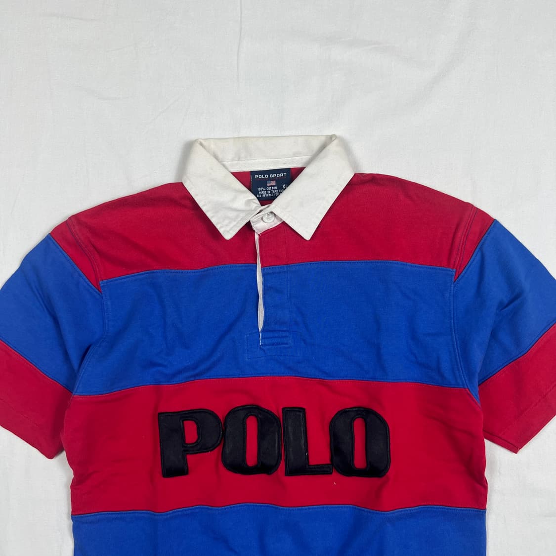 90‘s 폴로스포츠 polo 로고 스트라이프 반팔 피케셔츠 상품이미지2