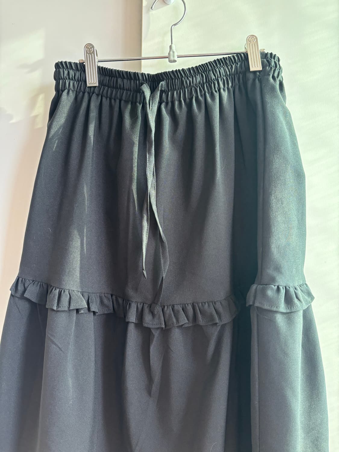 블랙 캉캉 롱 스커트 상품이미지2