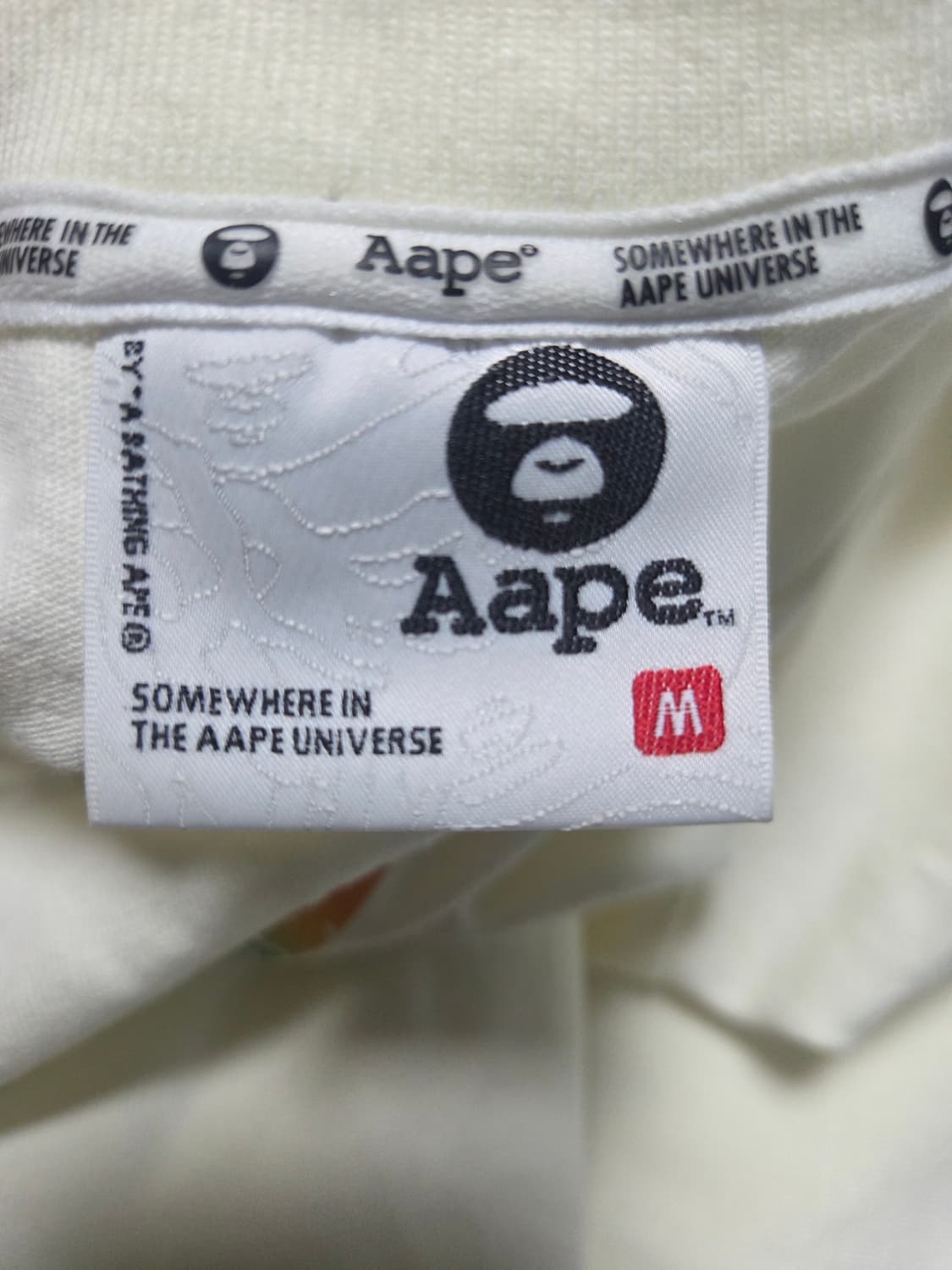 [M] 에이프 반팔 티셔츠 아이보리 판매 aape 베이프 상품이미지3