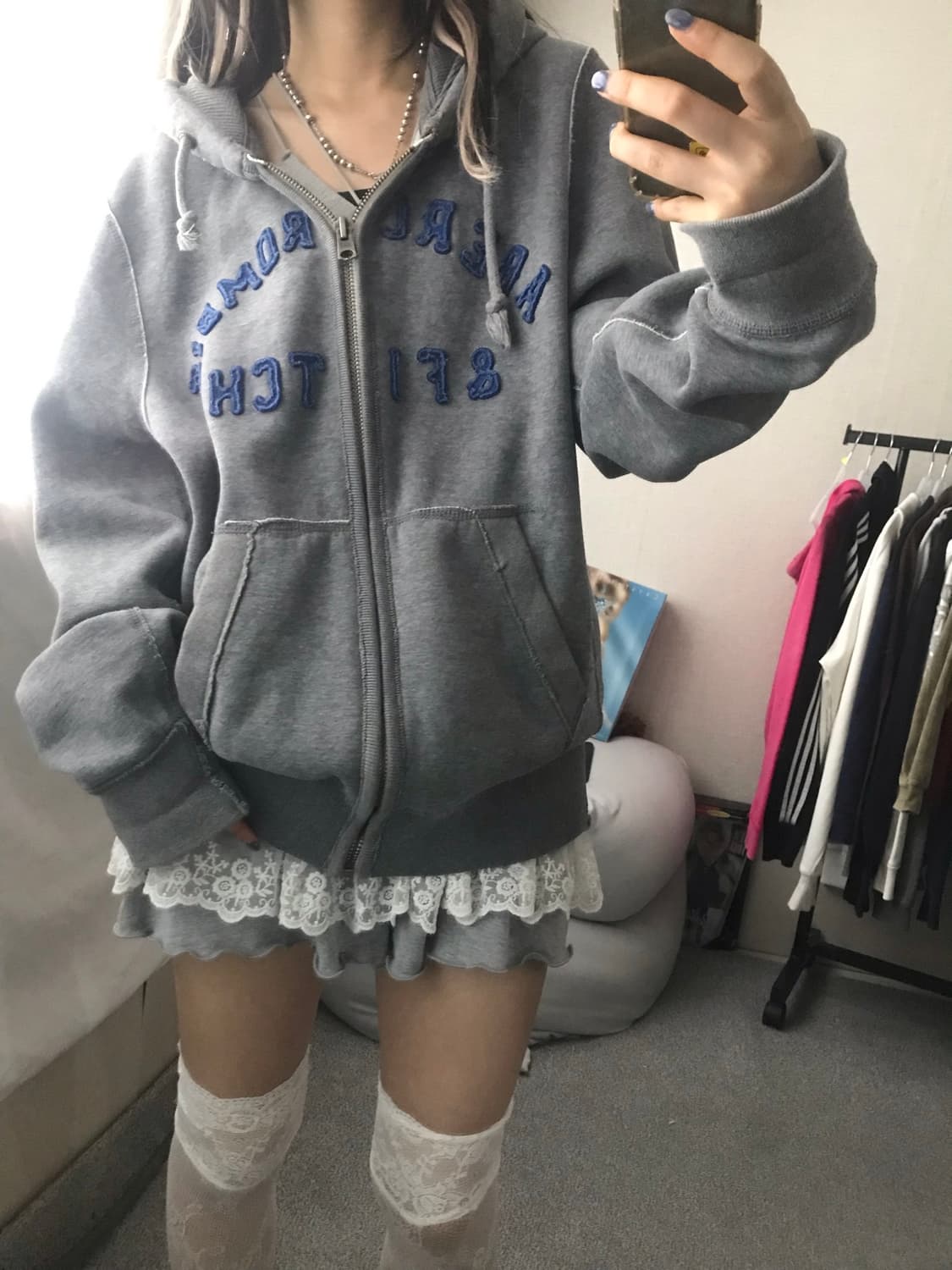 아베크롬비 그레이 후드집업 상품이미지2