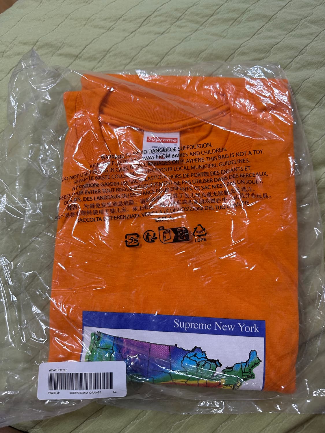 슈프림 웨더티셔츠 23fw xl 상품이미지2