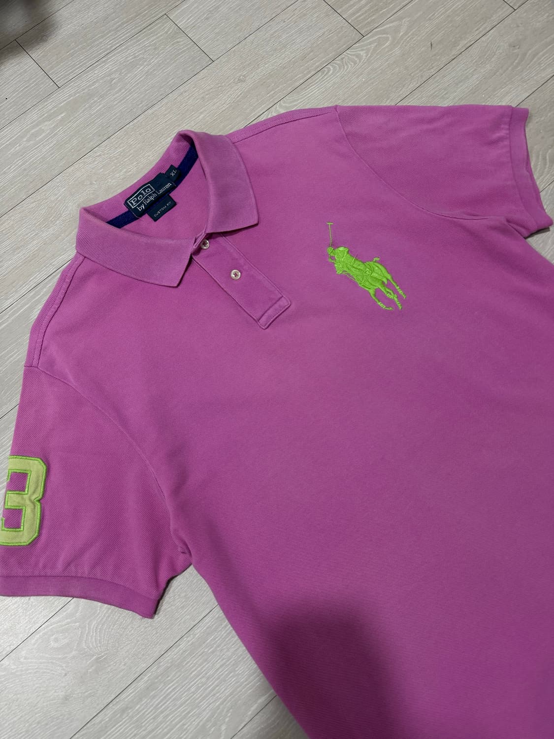 폴로 빅포니 핑크 형광 pk 카라티 상품이미지2