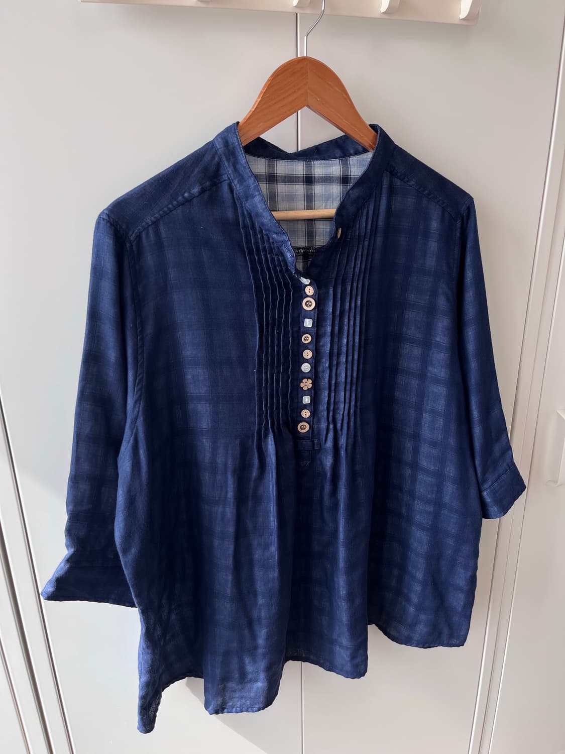 Colopuca 체크 단추 모리걸 블라우스 상품이미지6