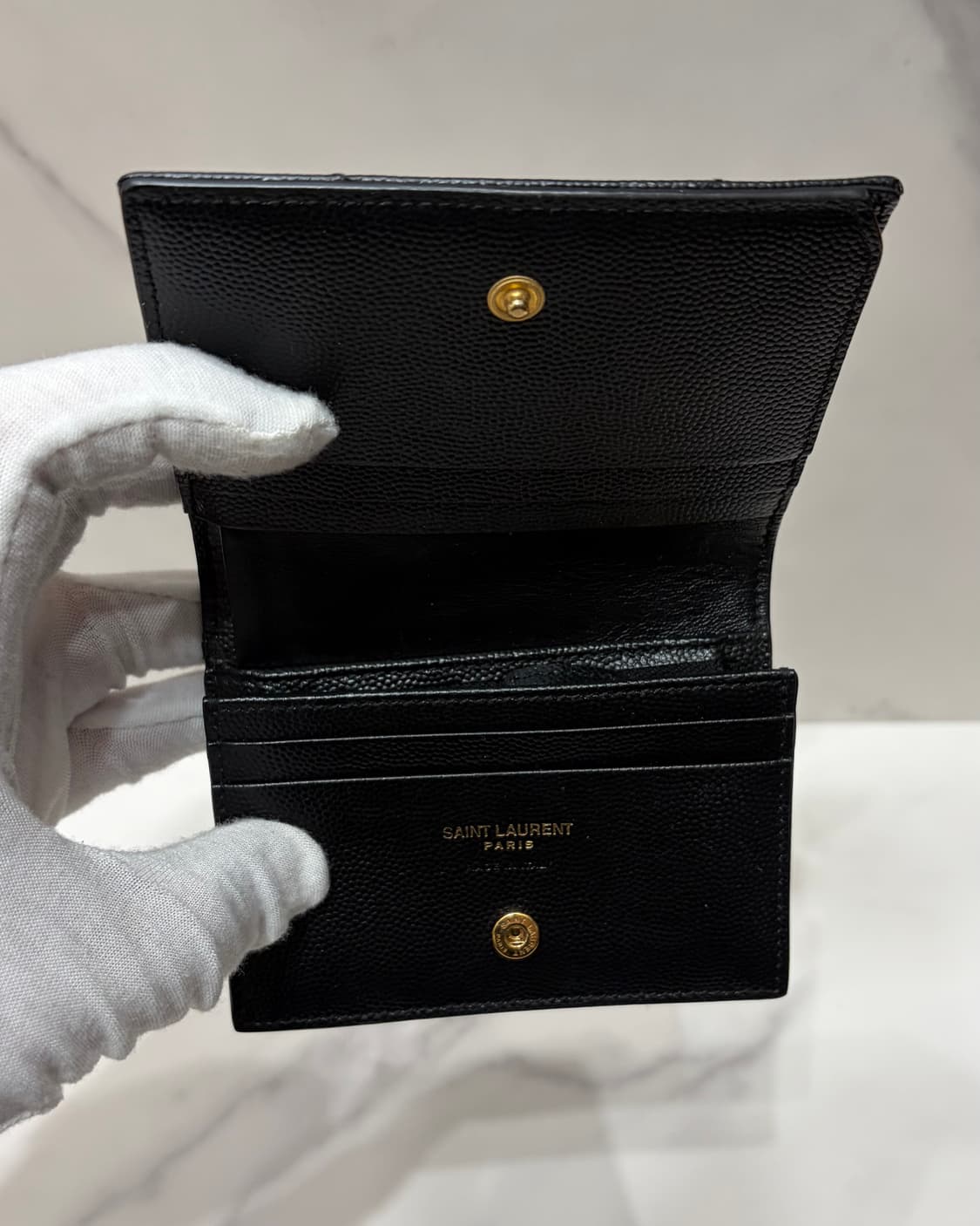 [정품] S급 생로랑 모노그램 마틀라세 반지갑 금장 상품이미지4