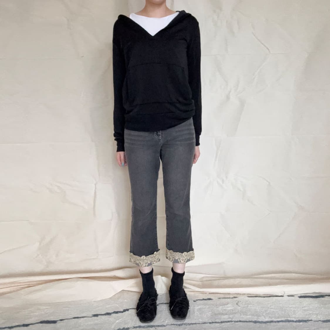 Just Cavalli Lace-Trimmed CropCapri Jean 상품이미지3