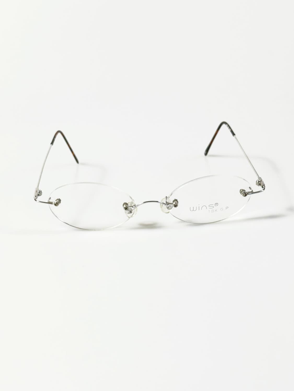 WINS 실버 오벌 무테 메탈 프레임 빈티지 안경 상품이미지1